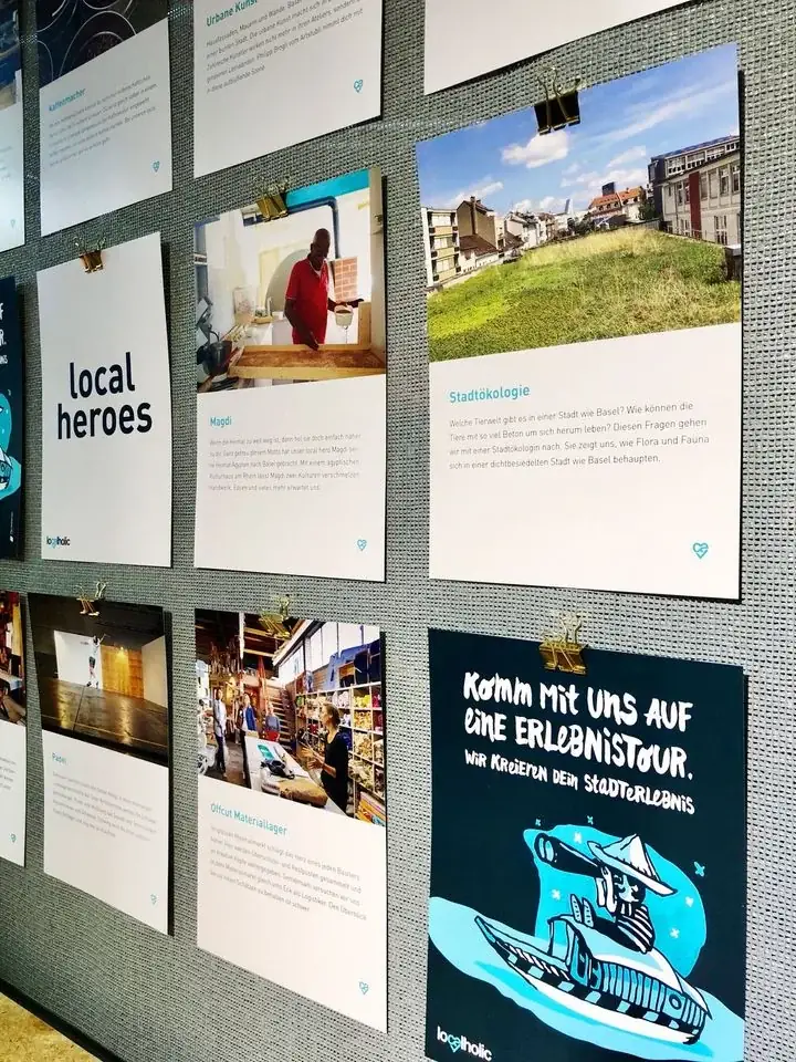 Unsere local heroes an der Wand