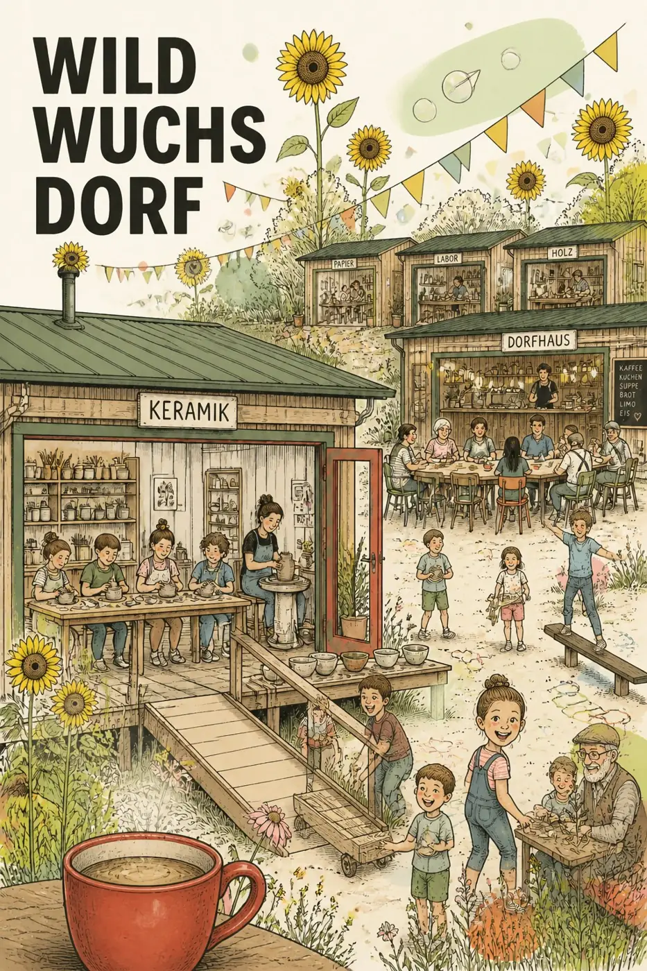 Skizze des Wildwuchsdorfs